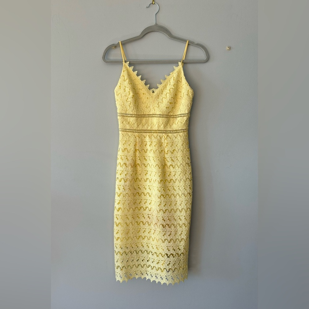 Nordstrom yellow wedding guest dress XS